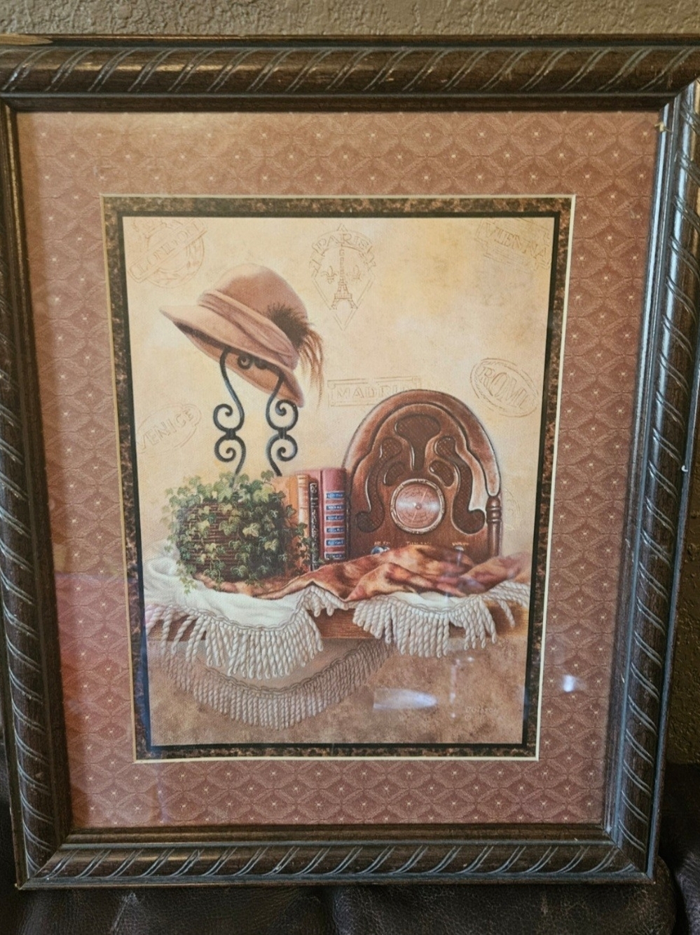 Source Unknown Brown Framed Still Life Wall Art